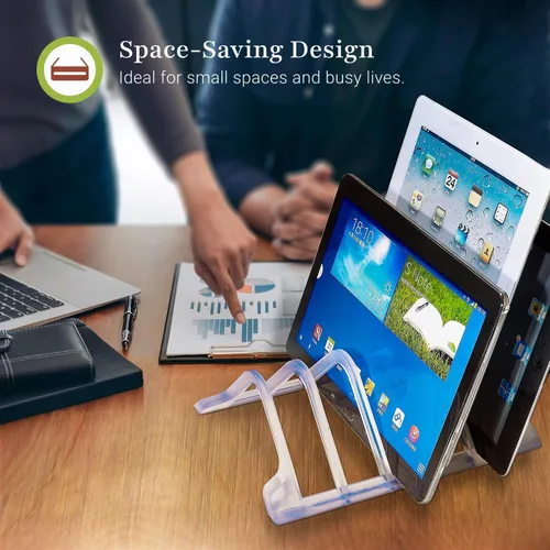 Vista 2 de Prosumer's Choice Organizador universal de carga para 5 tabletas y teléfonos inteligentes, soporte de escritorio para suministros de hogar u