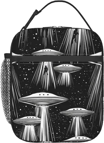 Vista 20 de Lonchera reutilizable con diseño de avión vintage para niños, mujeres y adultos, bolsa de almuerzo azul con aislamiento retro para avión, bolsa