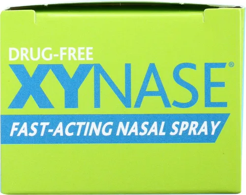 Vista 3 de Xynase Spray nasal con xilitol (0.75 onzas líquidas), alivio suave salino natural para congestión, alergias y presión sinusal, seguro para todas