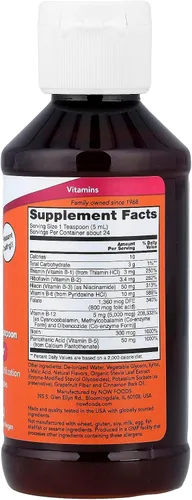 Vista 4 de NOW Suplementos, Ultra B-12, líquido, 800 mcg de ácido fólico, producción de energía celular*, 4 onzas
