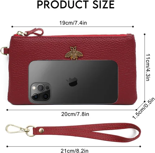 Vista 4 de imeetu Bolso de mano para mujer con correa para muñeca
