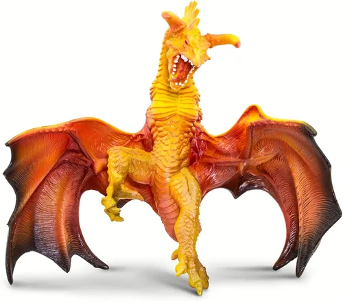 Vista 4 de Safari Ltd. Figura de dragón de lava, figura detallada de modelo de plástico de 7.5 pulgadas, divertido juguete de fantasía para niños, niñas