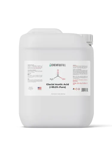 Vista 2 de Chemfulfill - Ácido acético glacial 99% puro, ácido etanoico de alta pureza para uso industrial y de laboratorio, tamaño de media pinta