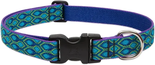 Vista 4 de LupinePet Originals - Collar ajustable de 1/2" Rain Song de 10-16" para perros pequeños