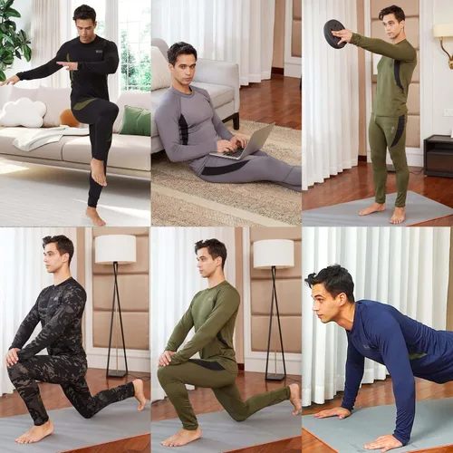 Vista 7 de romision Thermal Underwear for Men 2 Pack Long Johns Fleece Lined Hunting Gear Bottom Top Set Base Layer Cold Weather XS-4XL