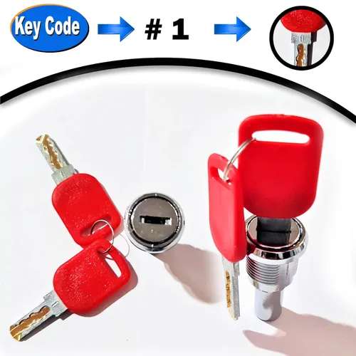 Vista 4 de Gumball - Cerradura y llave de máquina para máquinas de cápsulas GV25 y GV18 – Juego de cerradura de tapa superior y llave para máquina expendedora