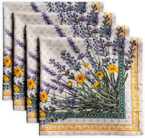 Vista 136 de Maison d' Hermine Juego de 4 servilletas de tela 100% algodón, suaves y duraderas, servilletas cuadradas reutilizables para uso diario, lavables