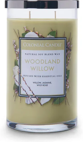 Vista 30 de Colonial Candle - Vela perfumada de frasco con aroma a agua de coco, colección clásica de cilindros, 2 mechas, azul, 19 onzas - hasta 120 horas