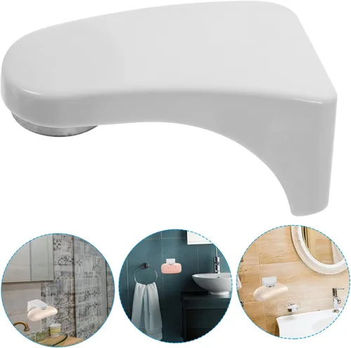 Vista 6 de Alipis Paquete de 2 soportes magnéticos para jabón montado en la pared, para cocina, baño, bar, almacenamiento con diseño de drenaje, 3.14 x 1.65 x