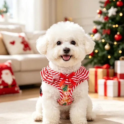 Vista 7 de Juego de arnés y correa para perro de Navidad de tamaño pequeño