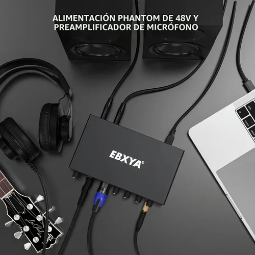 Vista 8 de Interfaz de audio EBXYA 2x2 - Tarjeta de sonido de grabación USB de 24 bits/192 kHz