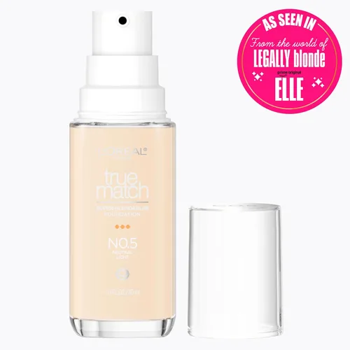 Vista 133 de L'Oreal Paris True Match - Base líquida supermezclable, maquillaje de base líquida de cobertura media, C0.5, ligero, 1 onza líquida