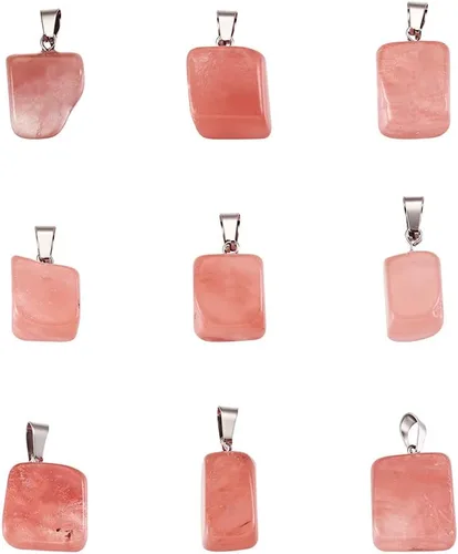 Vista 28 de Beadthoven - 24 dijes de piedras preciosas irregulares naturales, piedras curativas mixtas, chakras, reiki, pepita, piedras preciosas para hacer