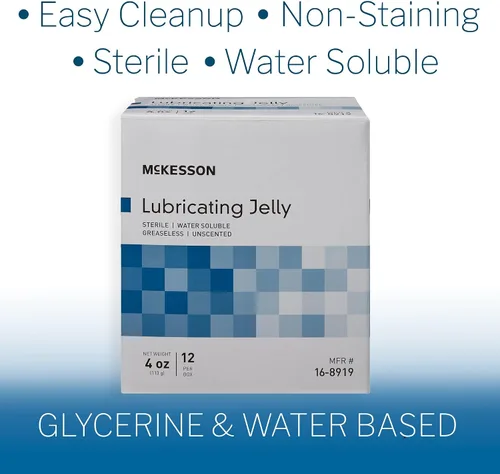 Vista 5 de McKesson Jalea Lubricante, 4 oz [12 Unidades] Lubricante a Base de Agua No Pegajoso, Gel Lubricante Soluble en Agua - para Uso Quirúrgico, Médico