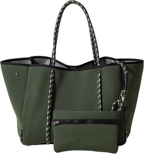 Vista 22 de POPUPS Bolso grande de neopreno para mujer - Bolso de mano de diseñador para todos los días, para el trabajo, la playa y viajes con bolsillos