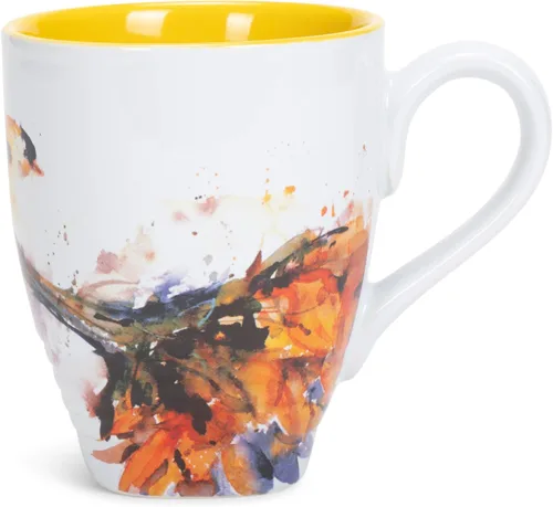 Vista 12 de Dean Crouser colección de taza de porcelana con diseño de acuarelas, bluebird
