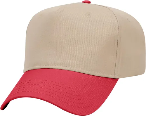 Vista 30 de OTTO Gorra de béisbol de perfil medio con 5 paneles OTTO 31-069 Negro y natural.