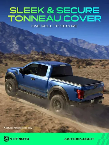 Vista 2 de YHTAUTO - Cubierta enrollable suave para caja de camioneta Toyota de 5.5 pies Compatible with Tundra 2014-2021, 5'6""(66.7"") Bed All Weather