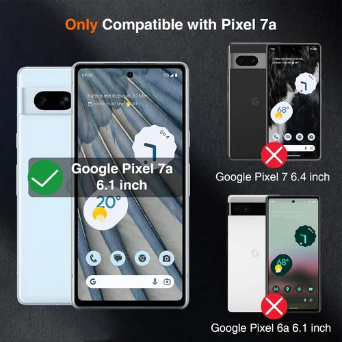 Vista 2 de LK Paquete de 2 protectores de pantalla para Google Pixel 7a con 2 protectores de lente de cámara, protector de pantalla de vidrio templado