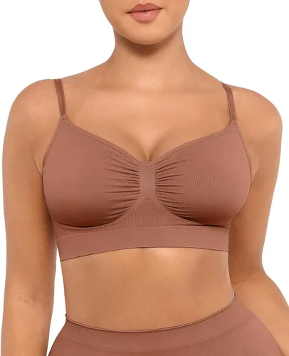 Vista 15 de FeelinGirl Bralettes para mujer con soporte, sujetadores cómodos sin aros, sin costuras, para uso diario
