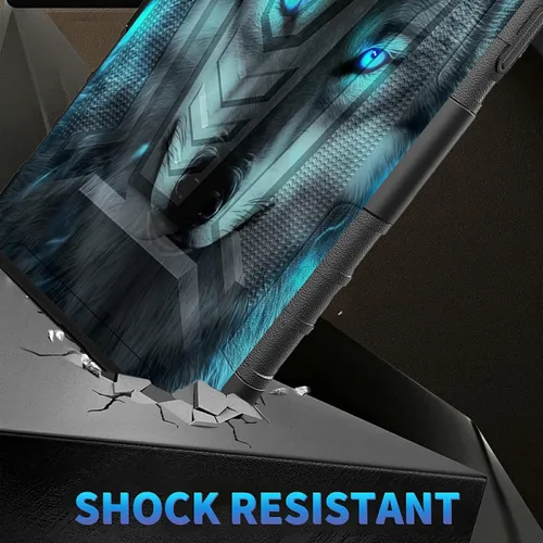 Vista 181 de Funda para AT&T Maestro Max 2021/Cricket Ovation 2 con protector de pantalla de vidrio templado, funda resistente con función atril integrada