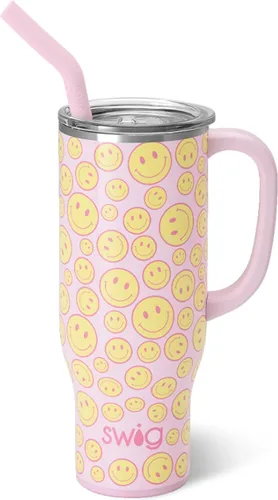Vista 11 de Swig Life - Taza Mega de 40 onzas, Taza de 40 oz con asa, apta para vasos, apta para lavavajillas, taza aislada extra grande, acero inoxidable