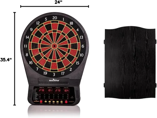 Vista 2 de Diana electrónica Arachnid Cricket Pro 650 de calidad de torneo con separadores de segmentos microfinos para reducir drásticamente los rebotes