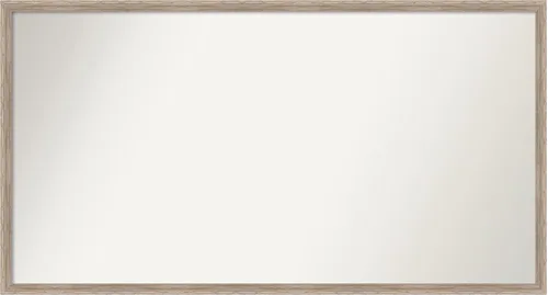 Vista 9 de Amanti Art Espejo de baño blanco para sobre el fregadero, 24 x 27 pulgadas, espejo de tocador rectangular con cuña de madera dura, marco de madera
