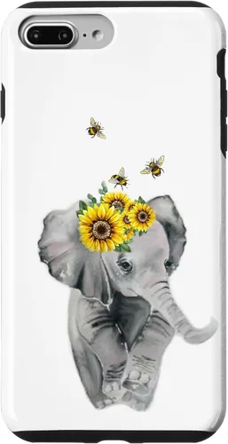 Vista 12 de Elephant Bumble bee - Sunflower Animal Lover Honey Bees Case for iPhone 17