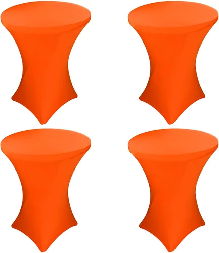 Vista 17 de Paquete de 4 manteles de elastano para mesa de cóctel de 32 x 43 pulgadas, manteles cuadrados elásticos de esquinas cuadradas, mantel redondo