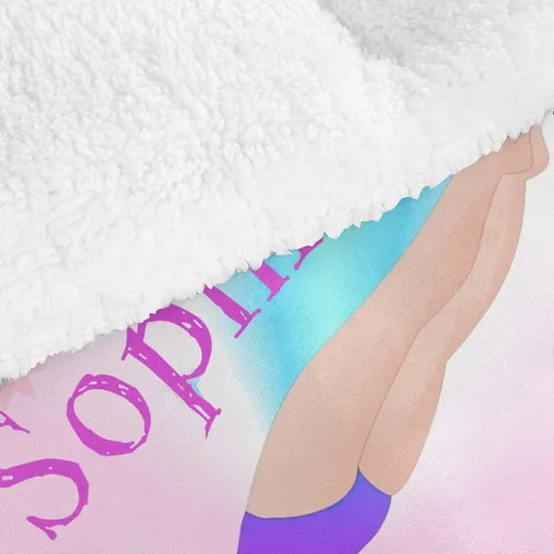 Vista 5 de Juego de ropa de cama personalizada de 3 piezas para niñas con mosca de gimnasia, tamaño individual, funda de edredón personalizada con nombre