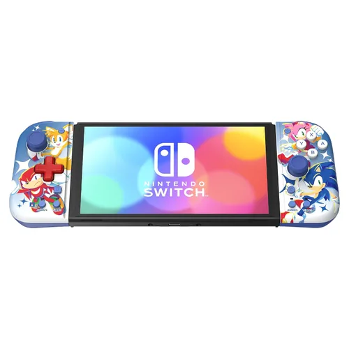 Vista 4 de HORI Nintendo Switch Split Pad Compact (Sonic the Hedgehog Edition) Ergonomic Controller for Handheld Mode - Officially Licensed by Nintendo and SEGA
