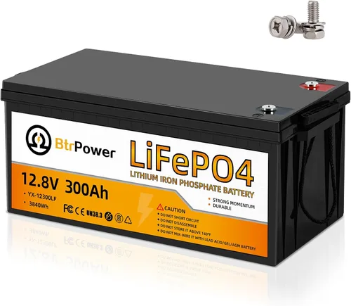 Vista 8 de Batería de litio de 12 V, batería LiFePO4 de ciclo profundo 5000+ con BMS integrado de 100 A para almacenamiento en el hogar, motor de arrastre, RV