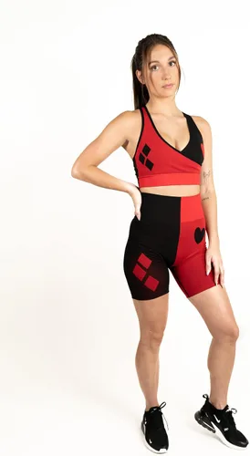 Vista 4 de DC Comics Pantalones cortos de ciclismo para mujer, sin costuras, para gimnasio, yoga, fitness, mujer maravilla, Batman Harley Quinn Superman