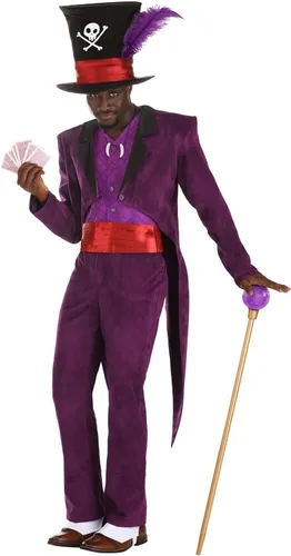 Vista 7 de Magical Disney - Disfraz de Halloween de Dr. Facilier para hombre Disfraz de princesa y rana para Halloween divertido