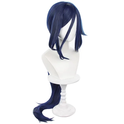 Vista 17 de Genshin Impact - Peluca de cosplay de anime con gorra de peluca gratis (Ayaka)