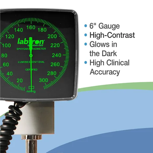 Vista 4 de Labtron Monitor de Presión Arterial Móvil con Soporte Rodante, Brazalete BP Grande para Adultos, Ajustable en Altura