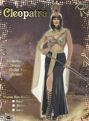 Vista 2 de EraSpooky - Vestido de lujo de Cleopatra para mujer, disfraz de diosa egipcia para Halloween