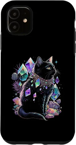 Vista 5 de Funda con diseño de ilustración para iPhone 15 con diseño de gato esotérico