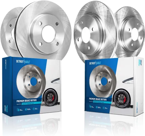 Vista 90 de Detroit Axle - Rotores de freno para Jeep Compass 2015-2022 Renegade 2016-2022 Fiat 500X 2016-2022, 2018, 2019, 2020, 2021. Reemplazo de rotores