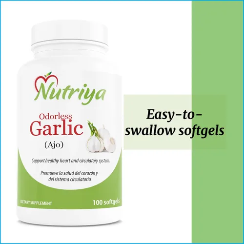 Vista 5 de Ajo inodoro (AJO) - Apoya la salud cardiovascular - Promueve el colesterol saludable - Apoyo al sistema inmunológico - 100 cápsulas blandas