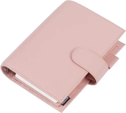 Vista 15 de Moterm Personal Luxe - Planificador de anillos – Organizador de carpeta de cuero genuino (Pebble-Mustard, anillo de 1.181 in)