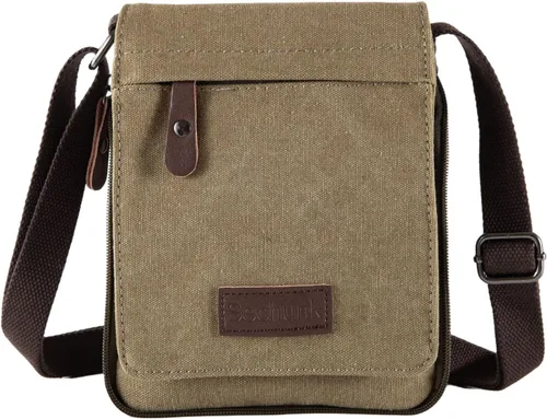 Vista 25 de Sechunk Vintage Canvas Messenger Cross body bag Shoulder bag
