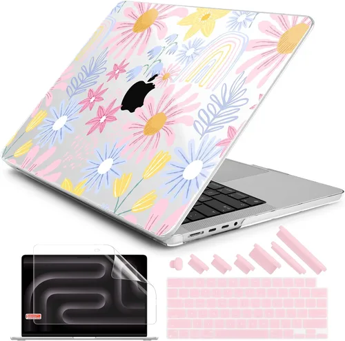 Vista 18 de DONGKE Funda para M5 MacBook Pro de 14 pulgadas 2025 2024-2021 M4 M3 M2 M1, cubierta de carcasa dura de plástico compatible con A3434 A3112 A3401