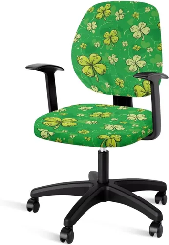 Vista 29 de Funda para silla de oficina de mármol azul, funda para silla de escritorio, sin brazos, fundas para sillas de computadora, 2 piezas, tela elástica