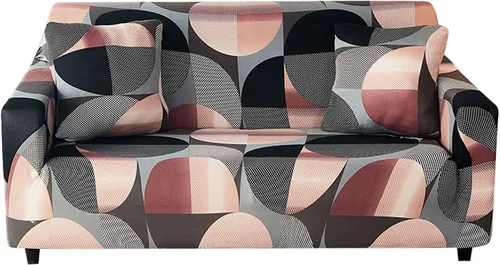 Vista 7 de MBROS Funda de sofá de alta elasticidad para sofá de 3 cojines, funda de sofá estampada de poliéster y elastano, protector de muebles para sala de G