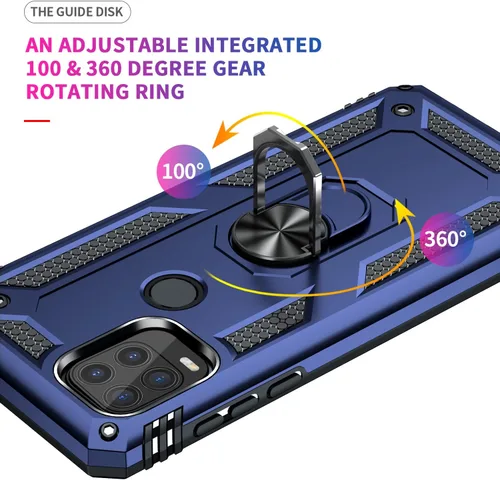 Vista 4 de Funda protectora para Moto G Stylus 5G (2021), con protector de pantalla, [grado militar] de 16 pies, con función de atril magnético, para Motorola