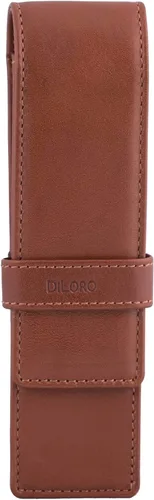 Vista 11 de DiLoro Estuche doble de cuero para lápices para dos bolígrafos y lápices (negro)