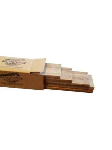 Vista 3 de Tablones de madera reciclada rústica desgastada para manualidades, proyectos y decoración (6 tablones de 24 pulgadas de largo)