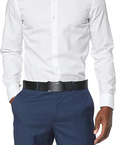 Vista 2 de Oyifan Cinturón negro para hombre cinturón de diseñador de cuero genuino para hombre cinturón de moda para hombre cinturón casual para hombre